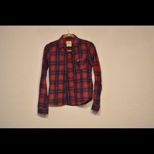 Hollister plaid long sleeve shirt